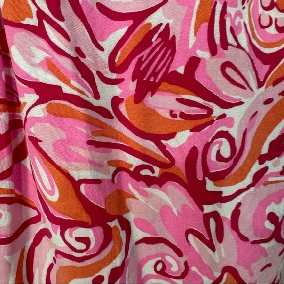 Lilly Pulitzer Sarasota Pintucked Tunic Dress Mini Mango Salsa Size XS Women - Picture 16 of 16